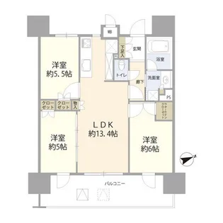 プレシス本厚木エクシア(020771)【7階】の間取り