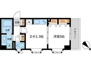 ルクレ初台【2階】の間取り