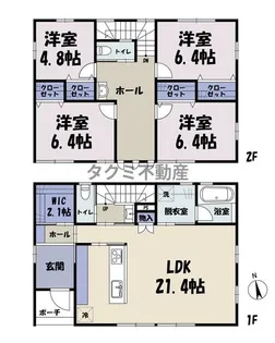 茨城県つくば市学園の森2【一戸建】の間取り