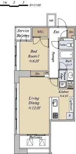 アトラス麻布台【3階】の間取り