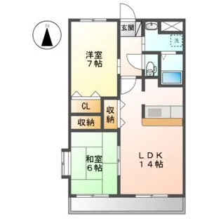 ピアコスモ【1階】の間取り