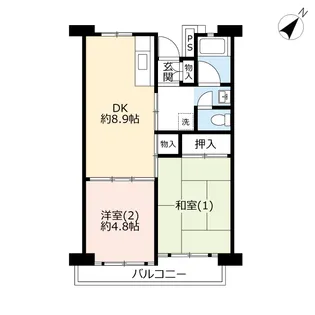 UR金沢シーサイドタウン並木一丁目第一【7階】の間取り