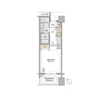 シャレール広尾 1号棟【2階】の間取り