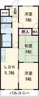 ベルウッド江場【4階】の間取り