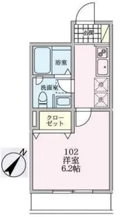 【読売ランド前エスケーハウス】【1階】の間取り