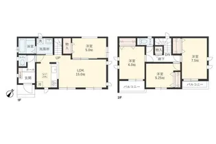 神奈川県厚木市宮の里1【一戸建】の間取り