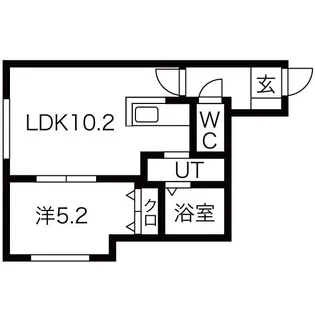 アルファー豊平【2階】の間取り