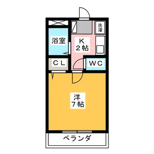 パークハイツ八田【1階】の間取り