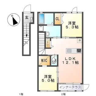Die Sonne(ディ ゾンネ)【2階】の間取り