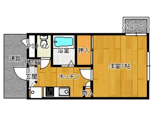 コンチェルト池野【1階】の間取り