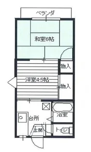 東京都八王子市下恩方町【アパート】の間取り