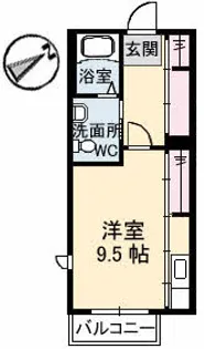 徳島県徳島市末広3【アパート】の間取り