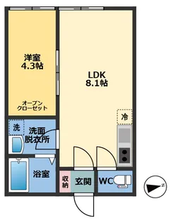 メゾン・ドゥ・アッシュ松戸II【3階】の間取り