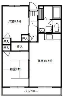 ロゼジャルダン【2階】の間取り