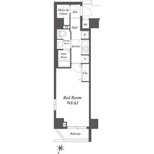 GENOVIA荻窪IIskygarden【8階】の間取り