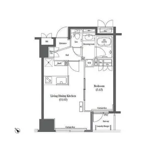 コンフォリア日本橋【8階】の間取り