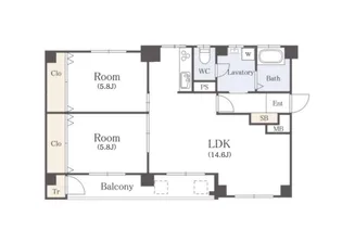 レスポアール大口【2階】の間取り