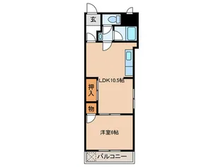 ハイツ城が山【4階】の間取り