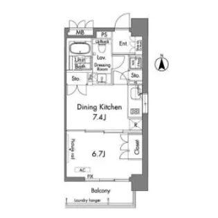 東京都港区芝3【マンション】の間取り