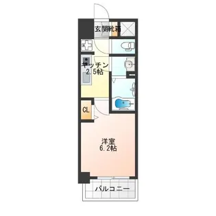 プレサンス大国町ブライス【7階】の間取り