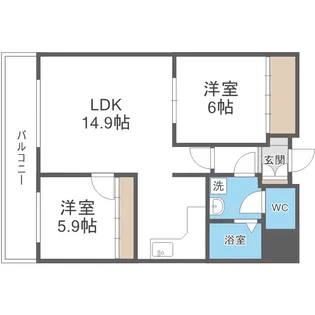 ティーズビレッジ元町【5階】の間取り