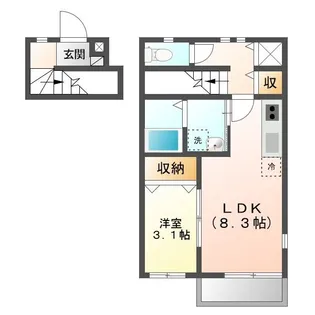 ステラコート市ヶ洞A【2階】の間取り