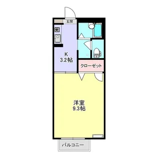 ディアス・天神【2階】の間取り
