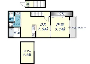 コスモワカエミナミ【2階】の間取り