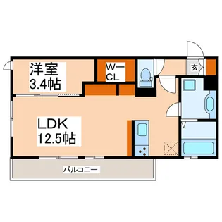 ソシア サンエイト【3階】の間取り