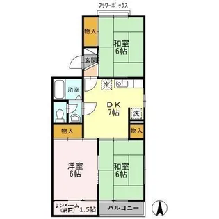 レジデンスT・H II号館【1階】の間取り