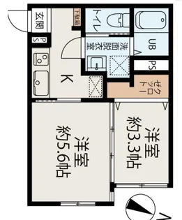 コネクトパーク末広【2階】の間取り