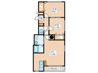 スカイパレスN21【5階】の間取り