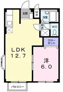 エルディム田巻A【2階】の間取り