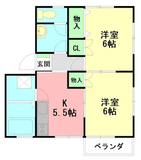 コーポタチバナ【2階】の間取り