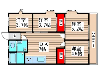 妙典大栄豪ハイツ【3階】の間取り