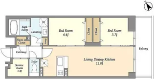 The Grand Terrace Wakabayashi【2階】の間取り