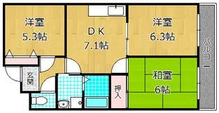 レスポワール星田【3階】の間取り