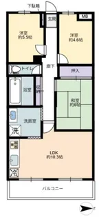 朝日プラザシティ八尾南2番館【3階】の間取り