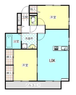 リラ・フカヤツ【2階】の間取り