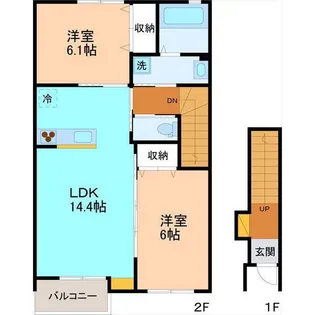 アレグール【2階】の間取り
