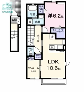 プラシードヒル X【2階】の間取り