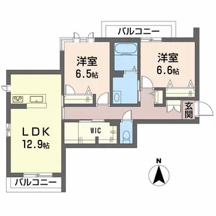 ユキコート椿【2階】の間取り