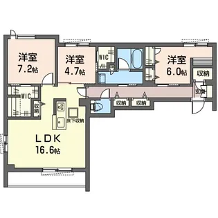 アデーレ尾山台【1階】の間取り