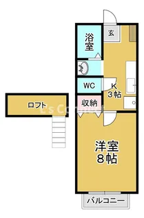 クレール成田【1階】の間取り