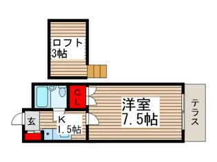 ビューパレス秋津【1階】の間取り