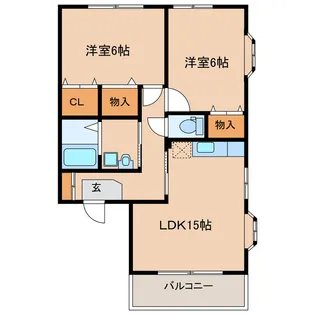 末吉大丸マンション A棟【3階】の間取り