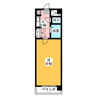 ディアローグ枇杷島【1階】の間取り