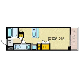 エスリード御堂筋梅田【6階】の間取り