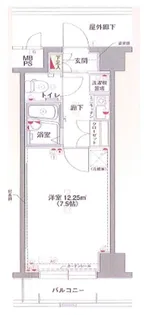 エクセリア文京池之端【2階】の間取り