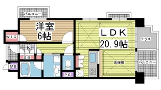 エスコートみなと元町海岸通【15階】の間取り